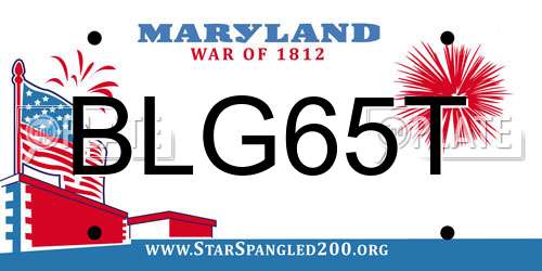 BLG65T Maryland License Plate