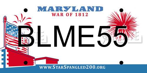 BLME55 Maryland License Plate