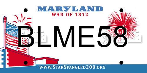 BLME58 Maryland License Plate