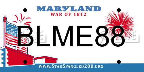 BLME88 Maryland License Plate