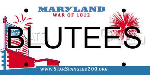 BLUTEES Maryland License Plate