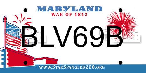 BLV69B Maryland License Plate