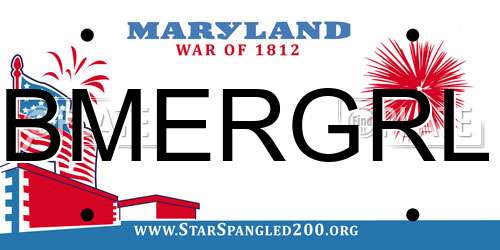 BMERGRL Maryland License Plate