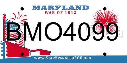 BMO4099 Maryland License Plate