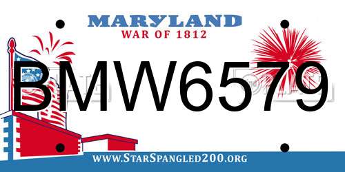 BMW6579 Maryland License Plate