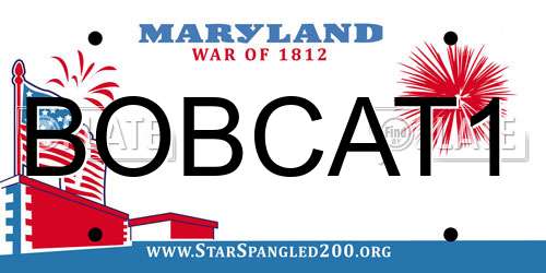 BOBCAT1 Maryland License Plate