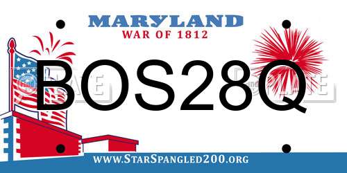 BOS28Q Maryland License Plate