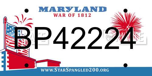 BP42224 Maryland License Plate