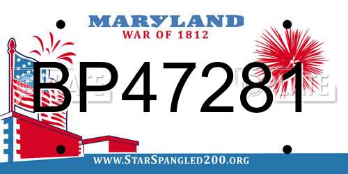 BP47281 Maryland License Plate