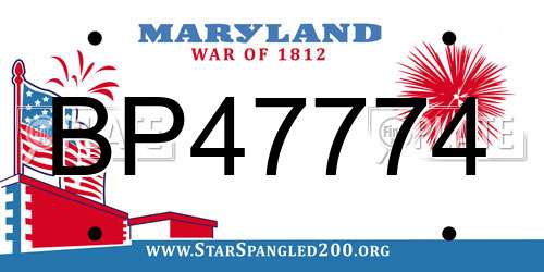 BP47774 Maryland License Plate
