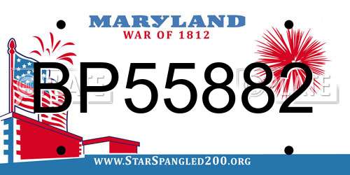 BP55882 Maryland License Plate
