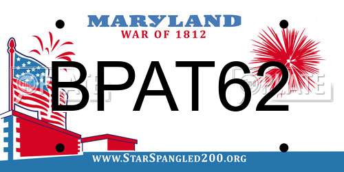 BPAT62 Maryland License Plate