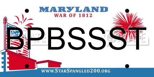 BPBSSST Maryland License Plate