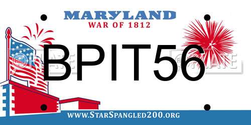 BPIT56 Maryland License Plate