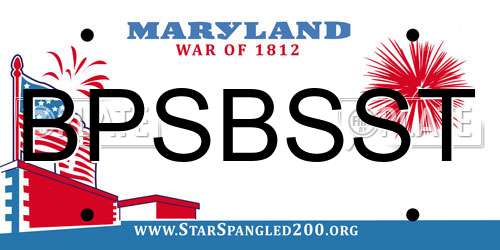 BPSBSST Maryland License Plate