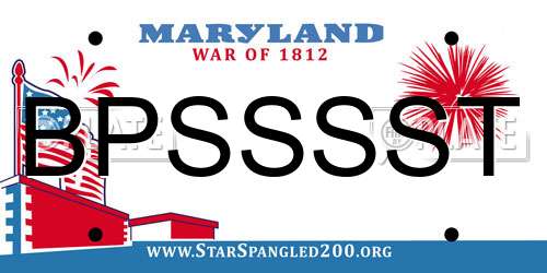 BPSSSST Maryland License Plate