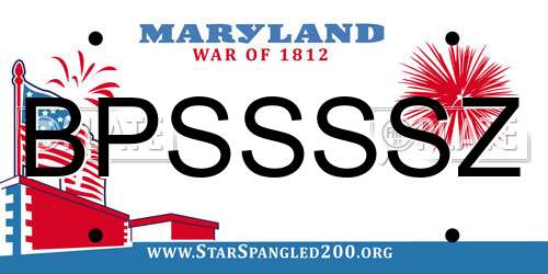 BPSSSSZ Maryland License Plate