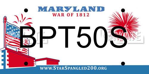 BPT50S Maryland License Plate