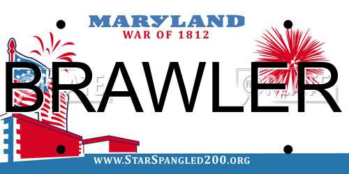 BRAWLER Maryland License Plate