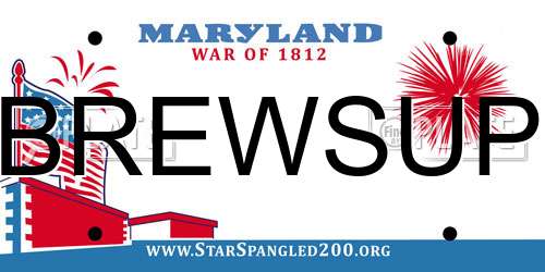 BREWSUP Maryland License Plate