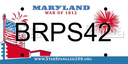BRPS42 Maryland License Plate