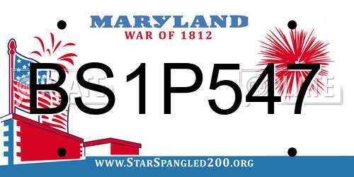 BS1P547 Maryland License Plate