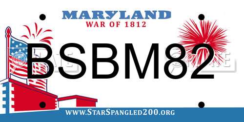 BSBM82 Maryland License Plate