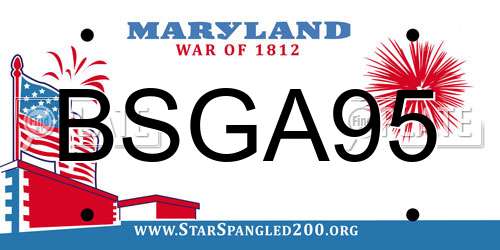 BSGA95 Maryland License Plate