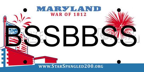 BSSBBSS Maryland License Plate