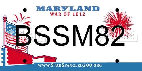 BSSM82 Maryland License Plate