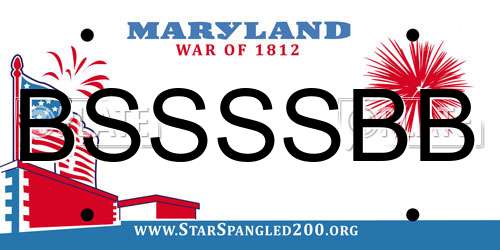 BSSSSBB Maryland License Plate