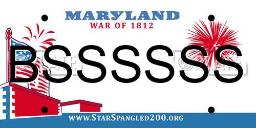 BSSSSSS Maryland License Plate
