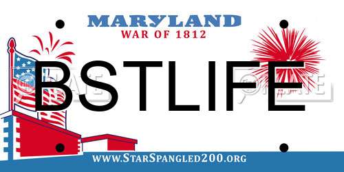 BSTLIFE Maryland License Plate