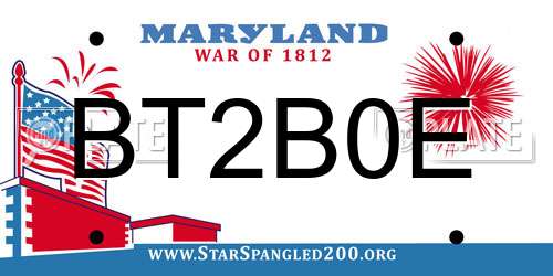 BT2B0E Maryland License Plate