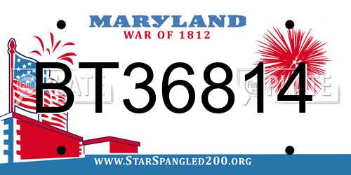 BT36814 Maryland License Plate