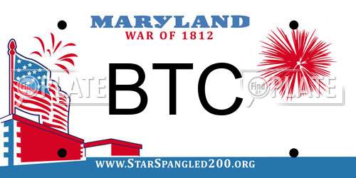BTC Maryland License Plate