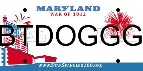 BTDOGGG Maryland License Plate