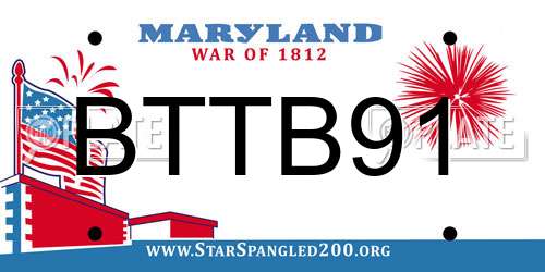 BTTB91 Maryland License Plate