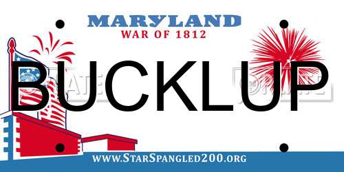 BUCKLUP Maryland License Plate