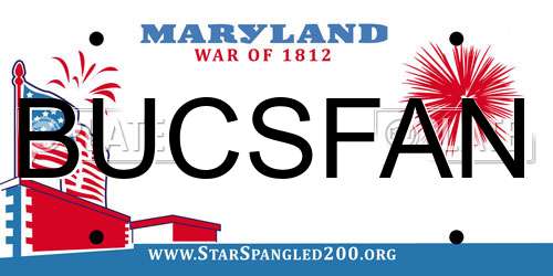 BUCSFAN Maryland License Plate