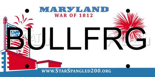 BULLFRG Maryland License Plate