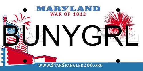 BUNYGRL Maryland License Plate