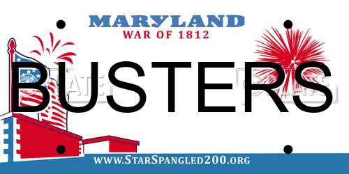 BUSTERS Maryland License Plate