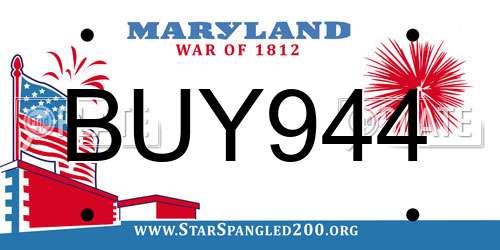 BUY944 Maryland License Plate