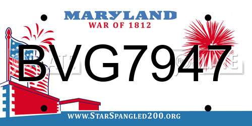 BVG7947 Maryland License Plate