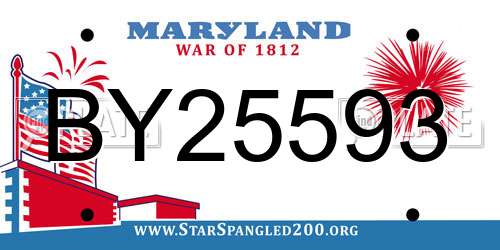 BY25593 Maryland License Plate