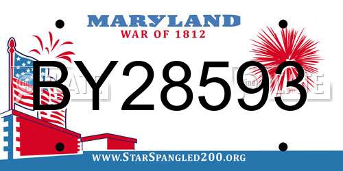 BY28593 Maryland License Plate