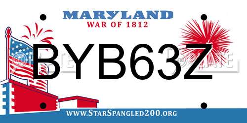 BYB63Z Maryland License Plate