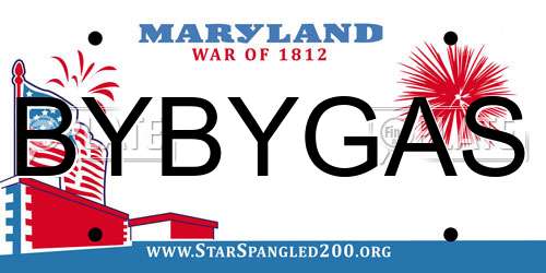 BYBYGAS Maryland License Plate