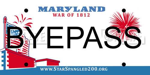 BYEPASS Maryland License Plate